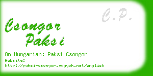 csongor paksi business card